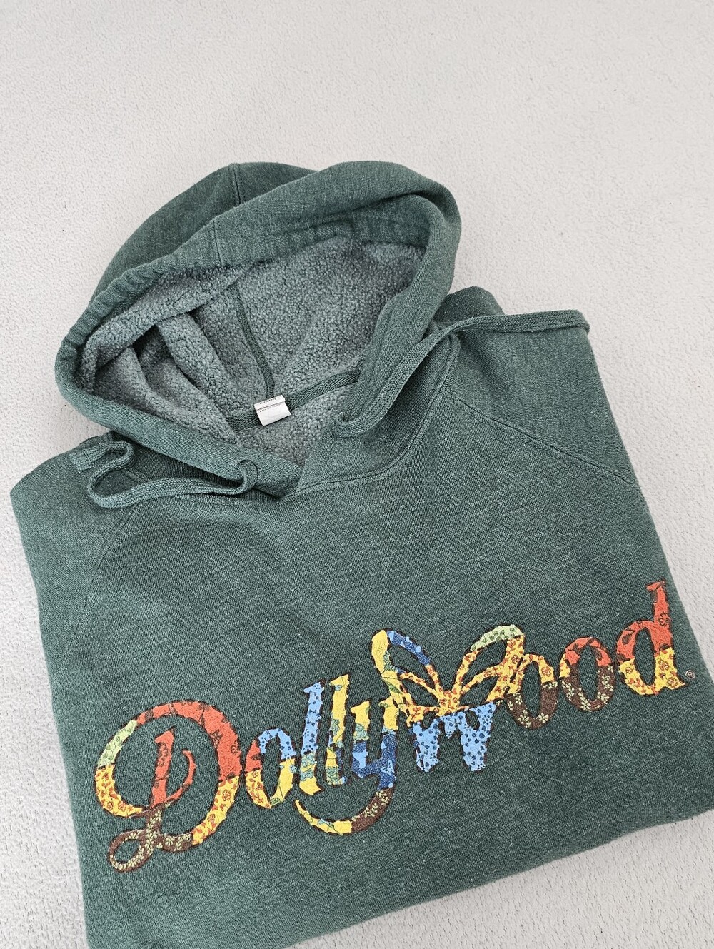 Independent Trading Company Dollywood Green Hoodie Small Colorful Cute Comfy Euc